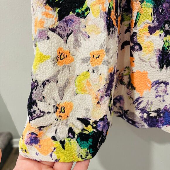Maeve Anthropologie Pebble Print Neon Mini Dress size 0 - Picture 3 of 7